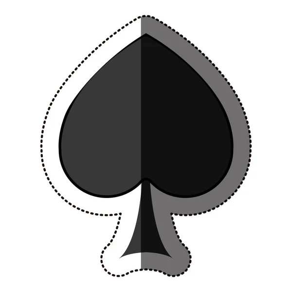 Isolierter Spaten im Kartenspieldesign — Stockvektor