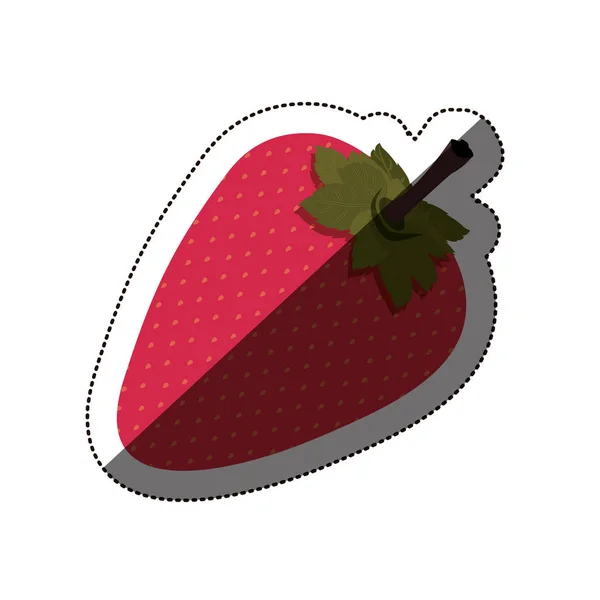 Isolerade jordgubb frukt design — Stock vektor