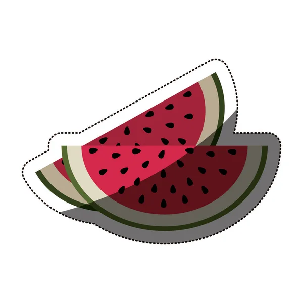 Isolierte Wassermelonenfrucht Design — Stockvektor