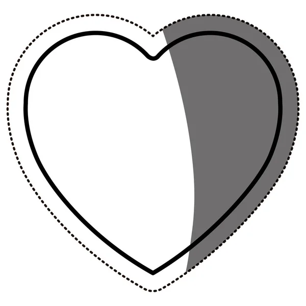 Diseño de forma de corazón aislado — Vector de stock