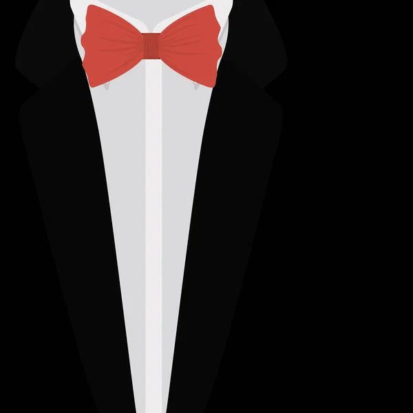 Geïsoleerde vest met bowtie ontwerp — Stockvector