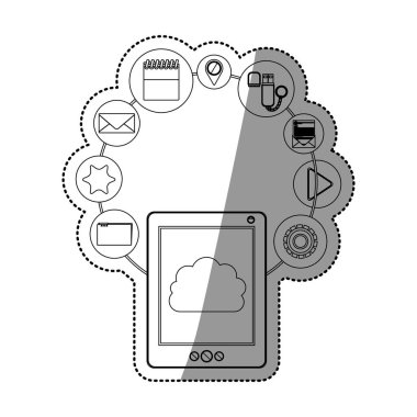 Tablet ve tasarım bulut