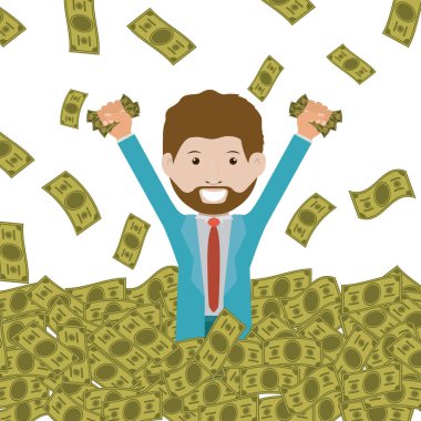 İzole bill ve işadamı tasarım