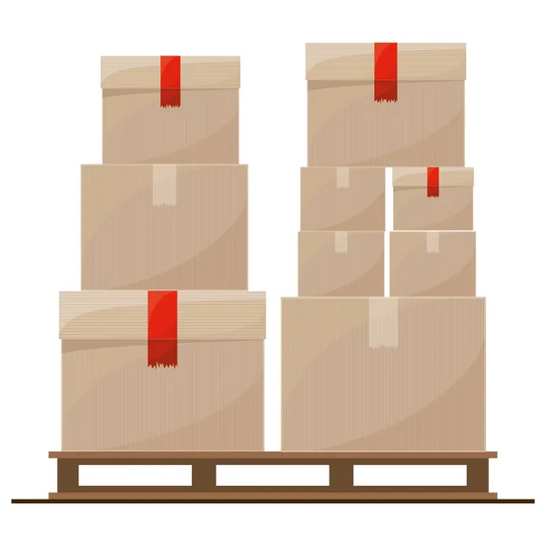 Elszigetelt szállítási csomagolás tervező — Stock Vector