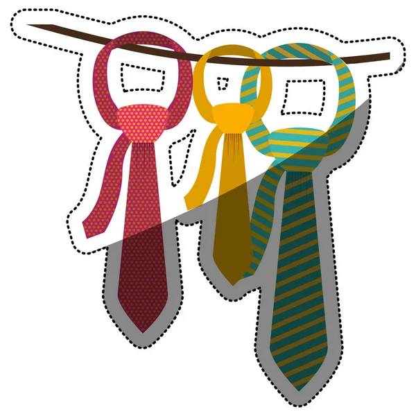 Isoliertes Krawattendesign — Stockvektor