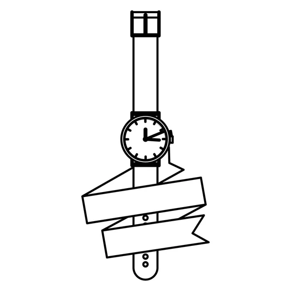 Diseño de reloj masculino aislado — Vector de stock