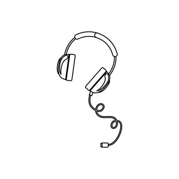 Diseño de auriculares aislados — Vector de stock