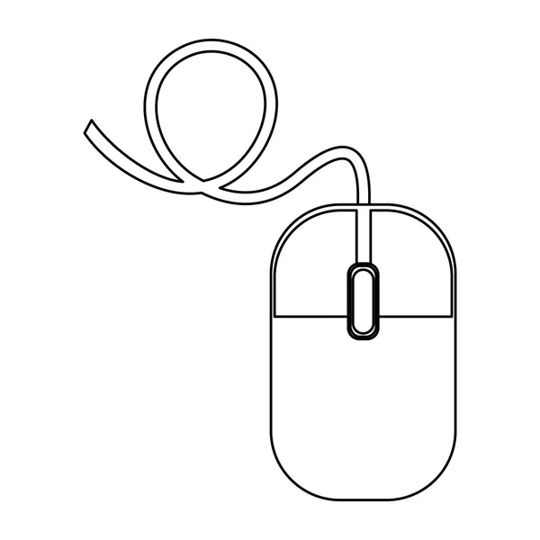 Diseño aislado del dispositivo del ratón — Archivo Imágenes Vectoriales