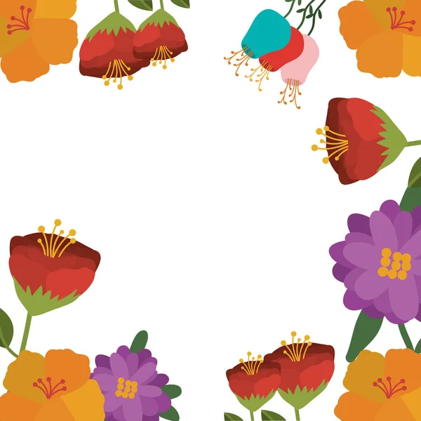 Diseño de decoración de flores aisladas — Vector de stock