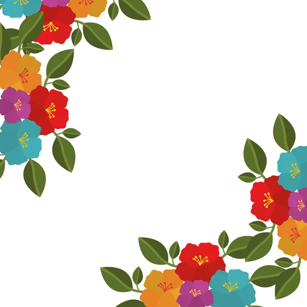 İzole çiçek dekorasyon — Stok Vektör