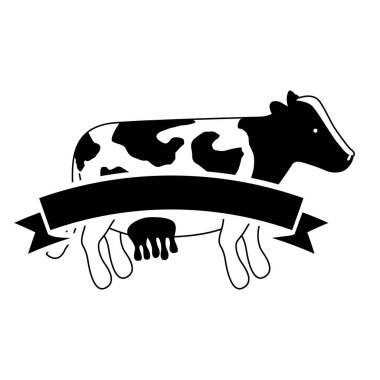 İzole inek tasarım