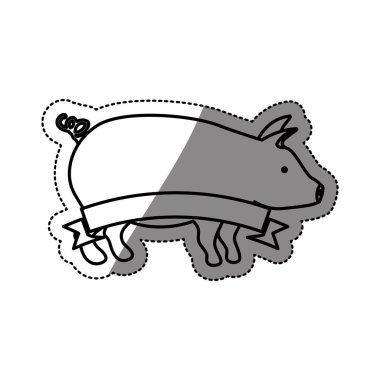 İzole domuz tasarım