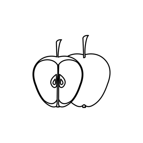 İzole apple tasarım — Stok Vektör