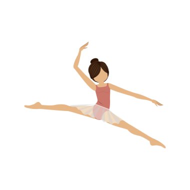 İzole kız pratik Balesi tasarım