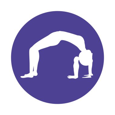 İzole kız pratik streç tasarlamak