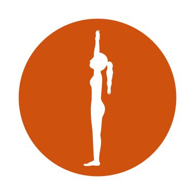 İzole kız pratik streç tasarlamak