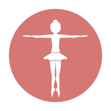 İzole kız pratik Balesi tasarım