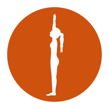 İzole kız pratik streç tasarlamak