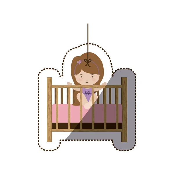 Isoliertes Baby-Mädchen-Design — Stockvektor