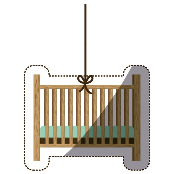 Дизайн детской колыбели Isolatd — стоковый вектор
