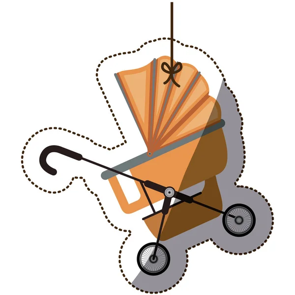Isolatd baby barnvagn design — Stock vektor