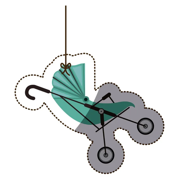 Isolatd baby wandelwagen ontwerp — Stockvector