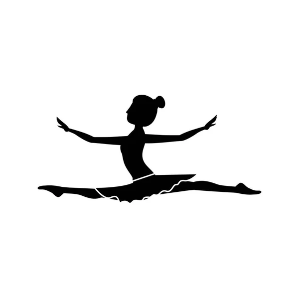 Isolated girl practice ballet design — Stock Vector