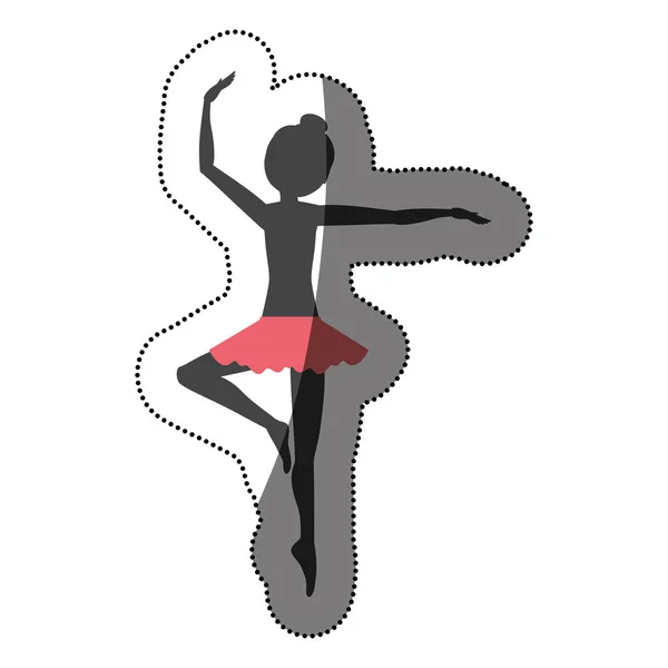 Conception de ballet pratique fille — Image vectorielle