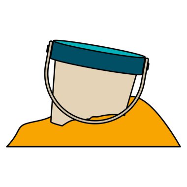 İzole oyuncak kum kova tasarım