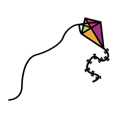 İzole uçurtma oyuncak tasarımı