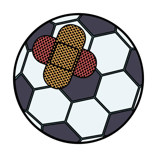 Giocattolo isolato palla design danneggiato — Vettoriale Stock