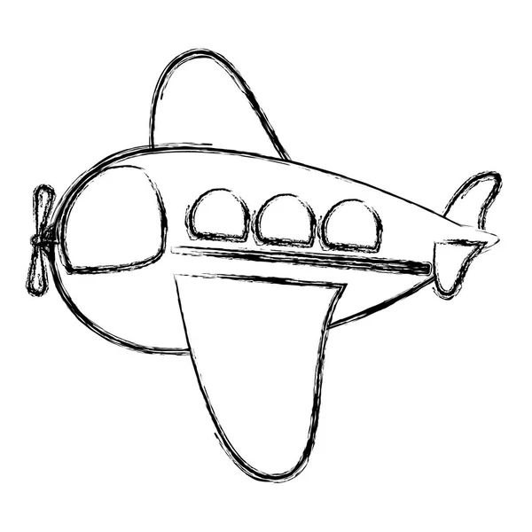 Conception d'avion jouet isolé — Image vectorielle