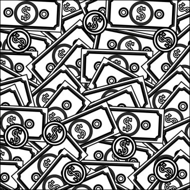 İzole sikke ve faturaları tasarım