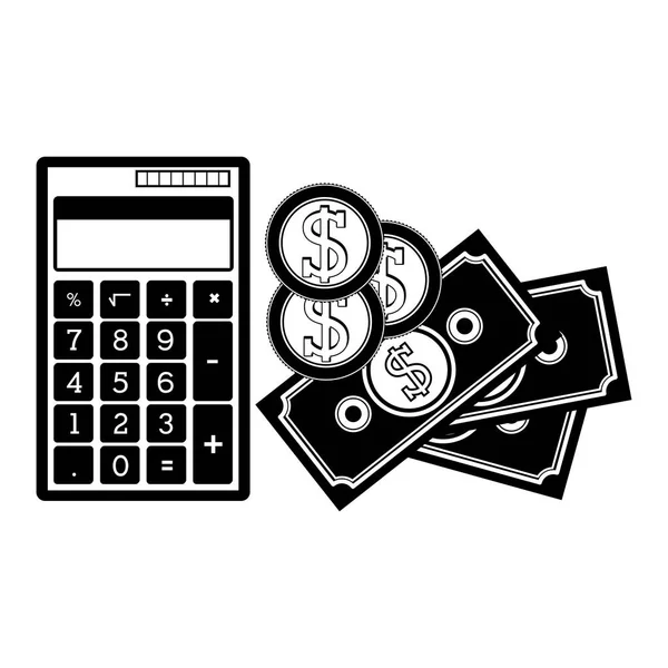 Geïsoleerde rekenmachine apparaat ontwerp — Stockvector