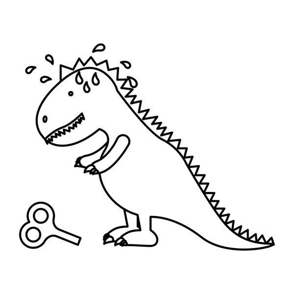 Design de dinossauro de brinquedo isolado —  Vetores de Stock