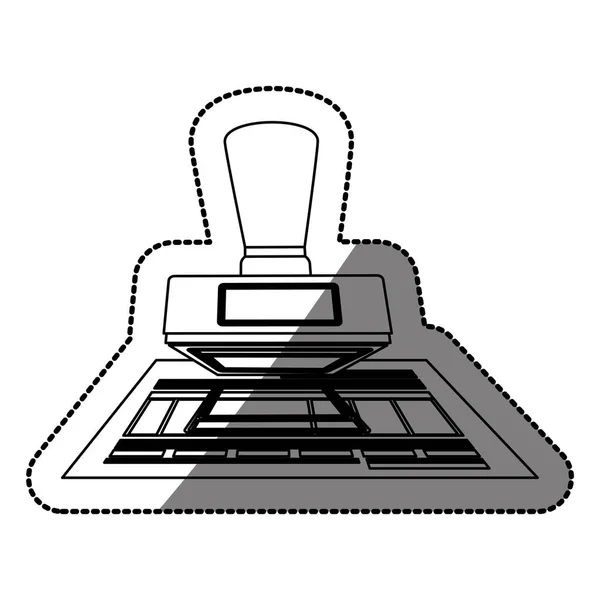 Conception de timbre en caoutchouc isolé — Image vectorielle