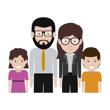 Anne ve baba ile çocuklar çizmek