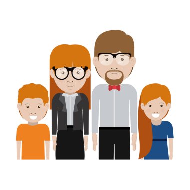 Anne ve baba ile çocuklar çizmek