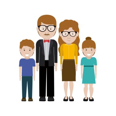 Anne ve baba ile çocuklar çizmek