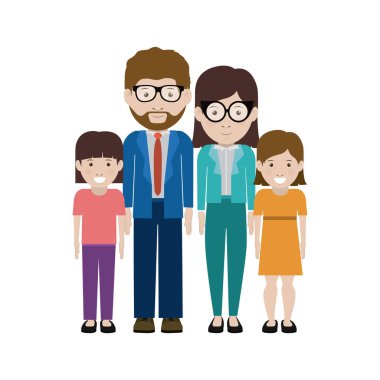 Anne ve baba ile çocuklar çizmek