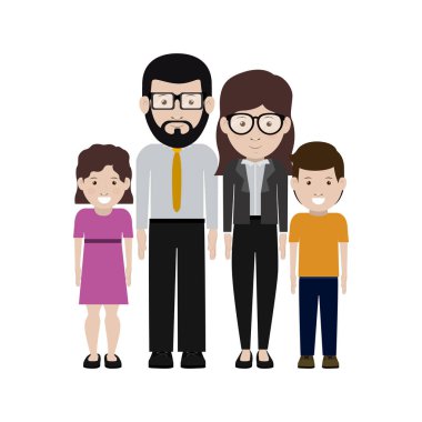Anne ve baba ile çocuklar çizmek