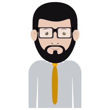 Gözlük tasarımı ile izole adam