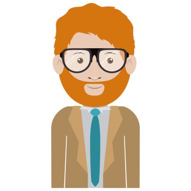 Gözlük tasarımı ile izole adam