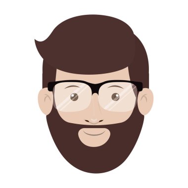 Gözlük tasarımı ile izole adam