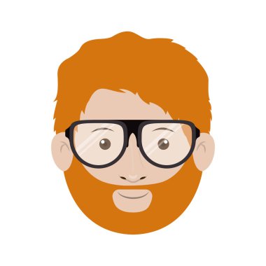 Gözlük tasarımı ile izole adam