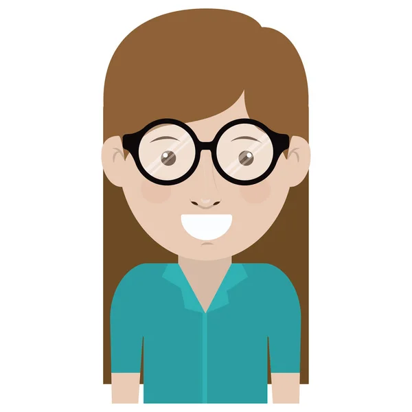 Žena s brýlemi designem — Stockový vektor