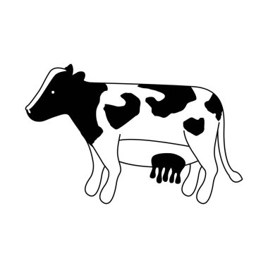 İzole inek tasarım