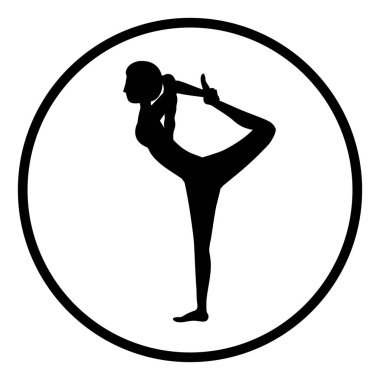 İzole kız pratik streç tasarlamak