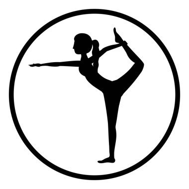 İzole kız pratik streç tasarlamak