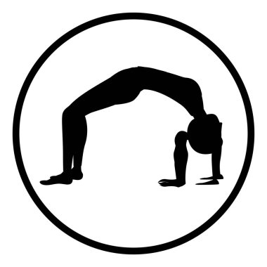 İzole kız pratik streç tasarlamak